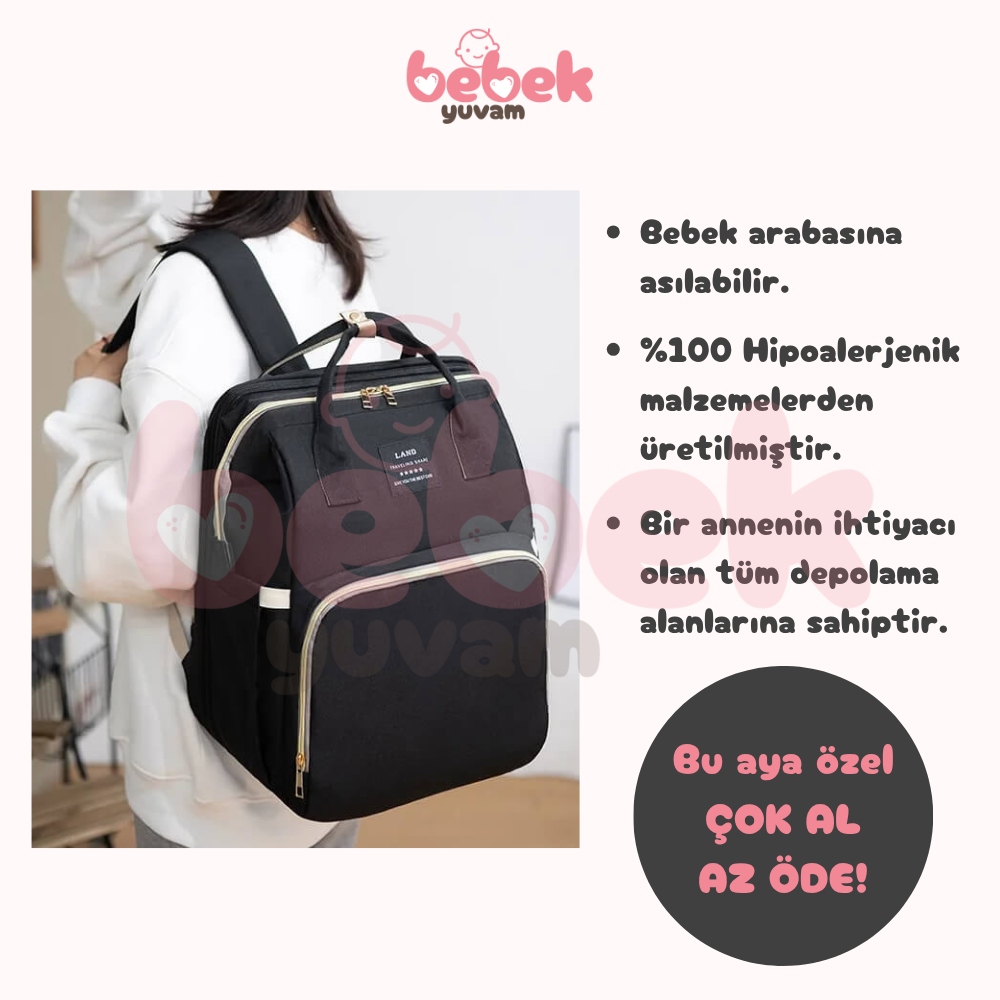 BebekYuvam™ Yataklı Bebek Bakım Çantası